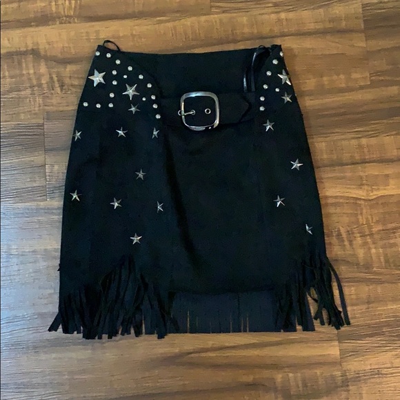 Forever 21 Fringe Velvet Star Skirt - Picture 1 of 3